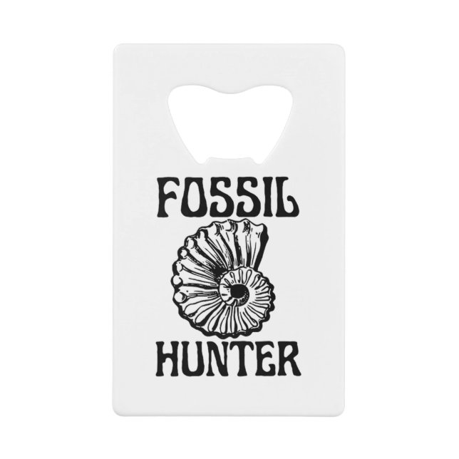 Fossil Hunter Credit Card Bottle Opener (Front)