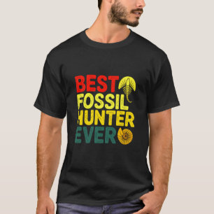 Fossil Hunter Paleontology Geology Rockhound Retro T-Shirt