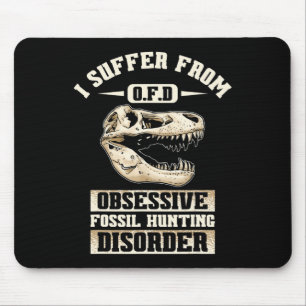 Fossil Hunting Dinosaur Bones Paleontologist Fossi Mouse Pad