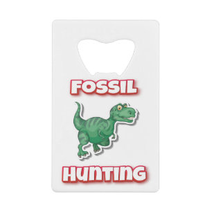 Fossil Hunting Tyrannosaurus Trex Credit Card Bottle Opener
