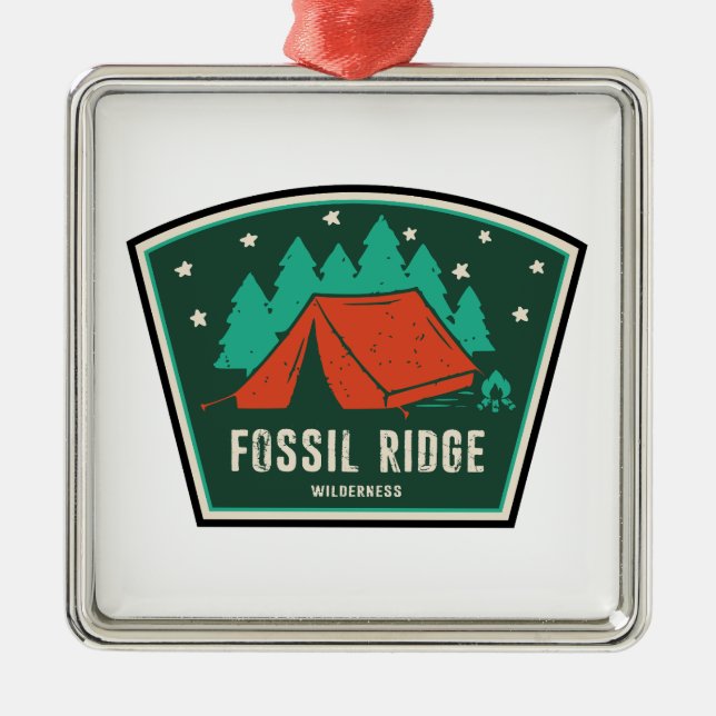 Fossil Ridge Wilderness Colorado Camping Metal Ornament (Front)