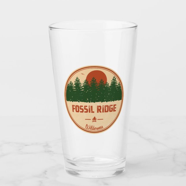 Fossil Ridge Wilderness Colorado Glass (Front)