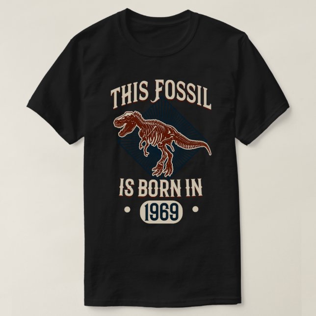 Fossil TRex Funny Birthday S  T-Shirt (Design Front)