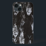 Fossil White Fish on Black Background iPhone 13 Case<br><div class="desc">This fossil-inspired image is perfect for your fish collection. This image is simple as it only includes two colours:black and white. Choose this artprint today on your product.</div>