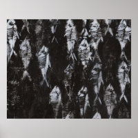 Fossil White Fish on Black Background