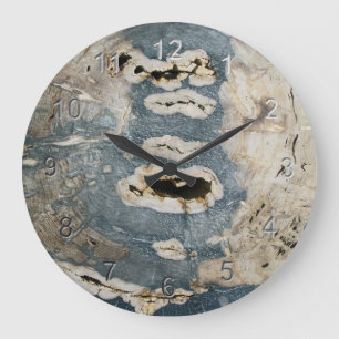 Fossil Wood Large Clock