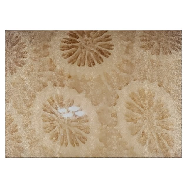 Fossilized Coral Print Cutting Board (Front)