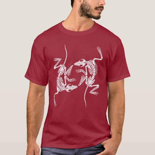 Fossilized Skeleton Art T-Shirt (Front)
