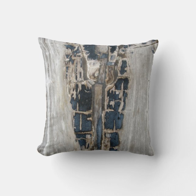 Fossilized Wood Throw Pillow (Front)