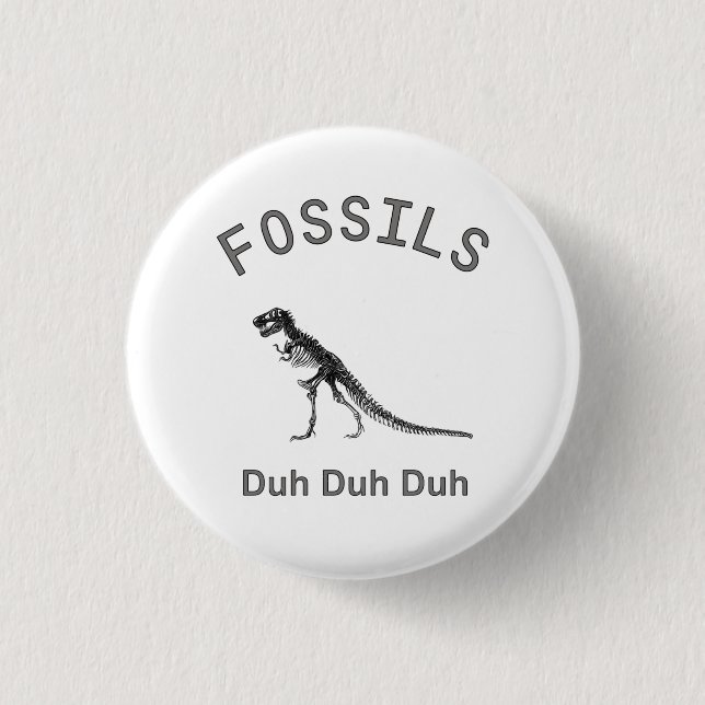 Fossils 1 Inch Round Button (Front)