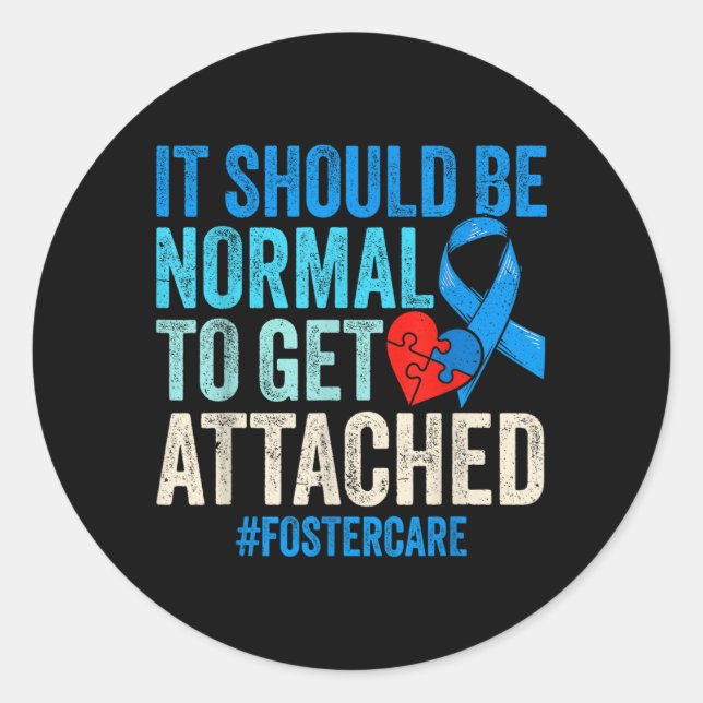 Foster Care Awareness 1 Classic Round Sticker (Front)