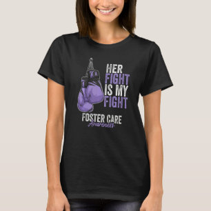 Foster Care Awareness Month Boxing Gloves Lavender T-Shirt