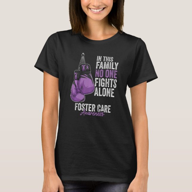 Foster Care Awareness Month Boxing Gloves Lavender T-Shirt (Front)