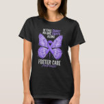 Foster Care Awareness Month Butterfly Lavender Rib T-Shirt<br><div class="desc">Foster Care Awareness Month Butterfly Lavender Ribbon</div>