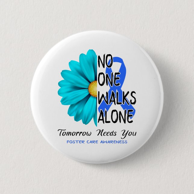 Foster Care Awareness Month Ribbon Gifts 2 Inch Round Button (Front)