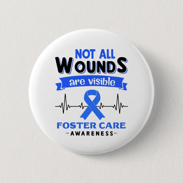 Foster Care Awareness Month Ribbon Gifts 2 Inch Round Button (Front)