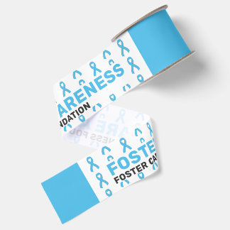 Foster Care Awareness Pattern Ribbon Grosgrain Ribbon