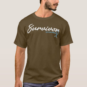 Foster Care Awareness Survivor Glitter Ribbon Hope T-Shirt