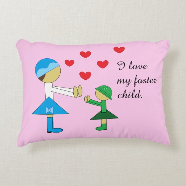 Foster Care in Pink: Accent Pillow (Front)