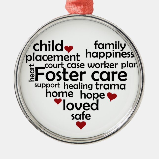 Foster Care Metal Ornament (Front)