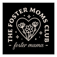 Foster care moms club group retro vintage black