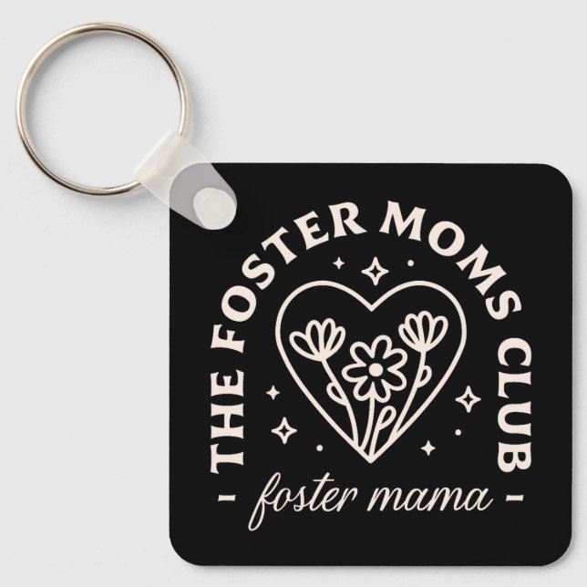 Foster care moms club support group keychain (Front)
