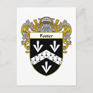 Foster Coat of Arms (Mantled) Postcard