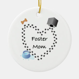 Foster (Dog) Mom Ceramic Ornament