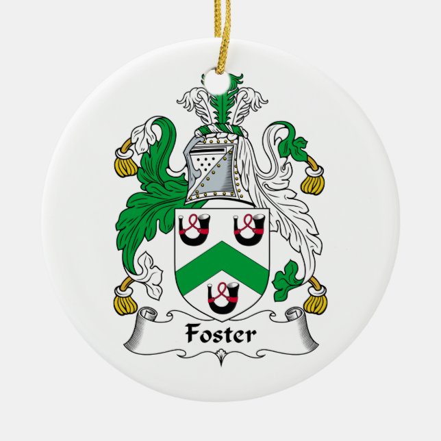 Foster Family Crest Ceramic Ornament (Front)