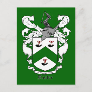 Foster Family Crest Postcard