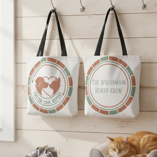 Foster Love Repeat Family Rescue Advocat Tote Bag