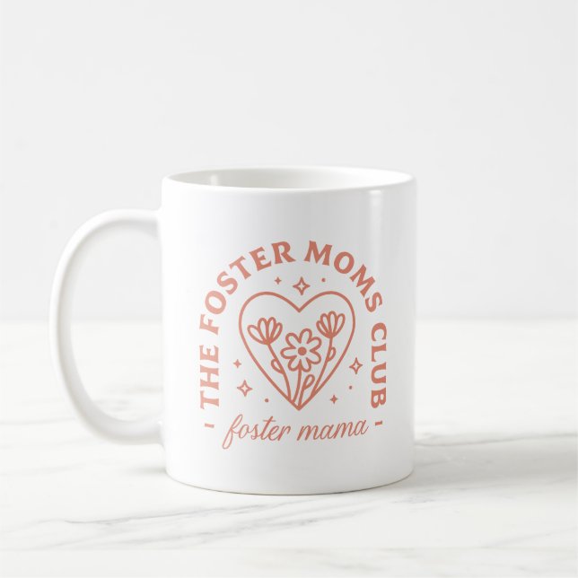 Foster mom club adoption mama mothers day cute coffee mug (Left)