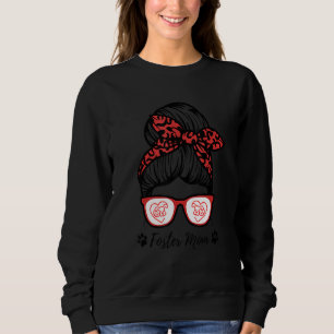 Foster Mom Dog And Cat In A Heart With Paw Prints Sweatshirt