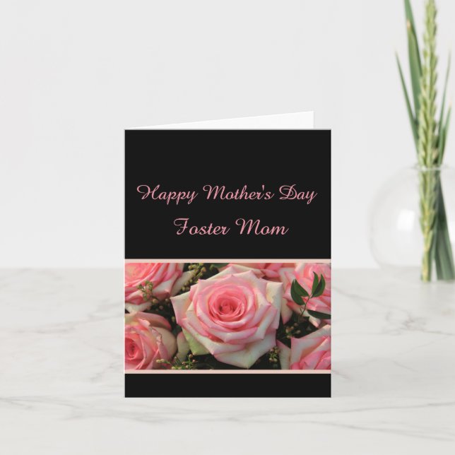 Foster Mom  Happy Mother's Day rose card (Front)