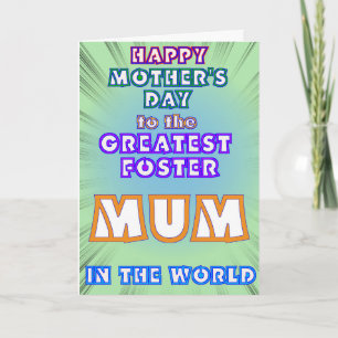 Foster Mum Mother's Day Card