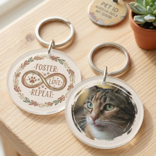 Foster Pet Neutral Earthy Keychain