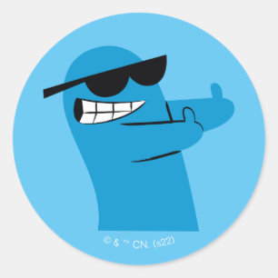 Foster's Home for Imaginary Friends   Cool Bloo Classic Round Sticker