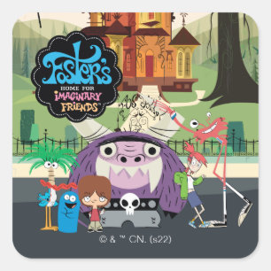 Foster's Home for Imaginary Friends   Hanging Out Square Sticker