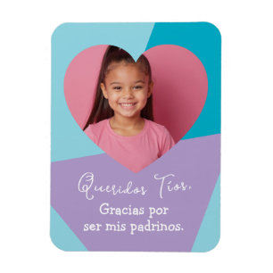 Foto en Corazon Regalo de Gracias Para Padrinos Magnet