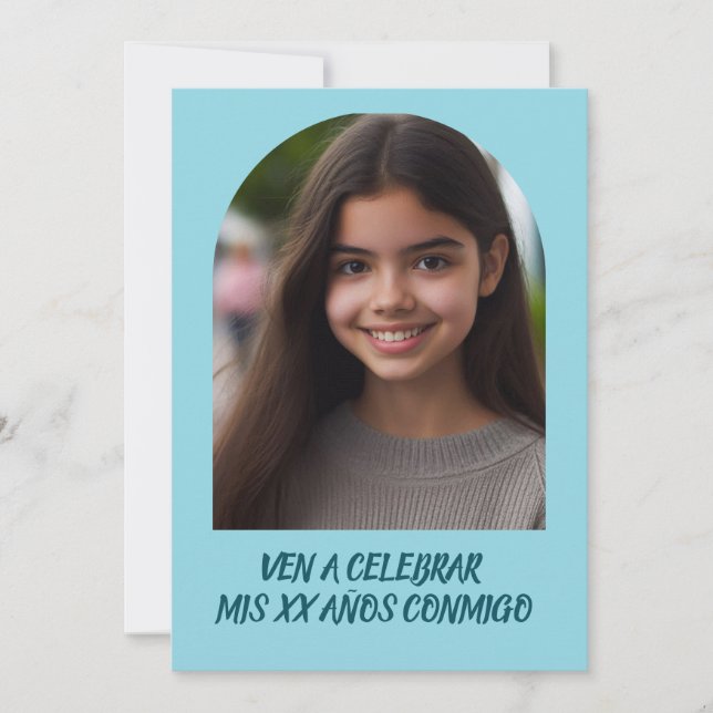 Foto Personalizada Invitación de Cumpleaños Invitation (Front)