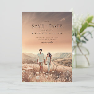 foto petals save the date invitation