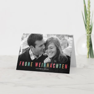 Foto Weihnachtskarte   Bunte Weihnachten Holiday Card
