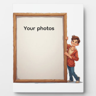 Fotoframe-Design mit Jungen – Heb deinen Moment Plaque