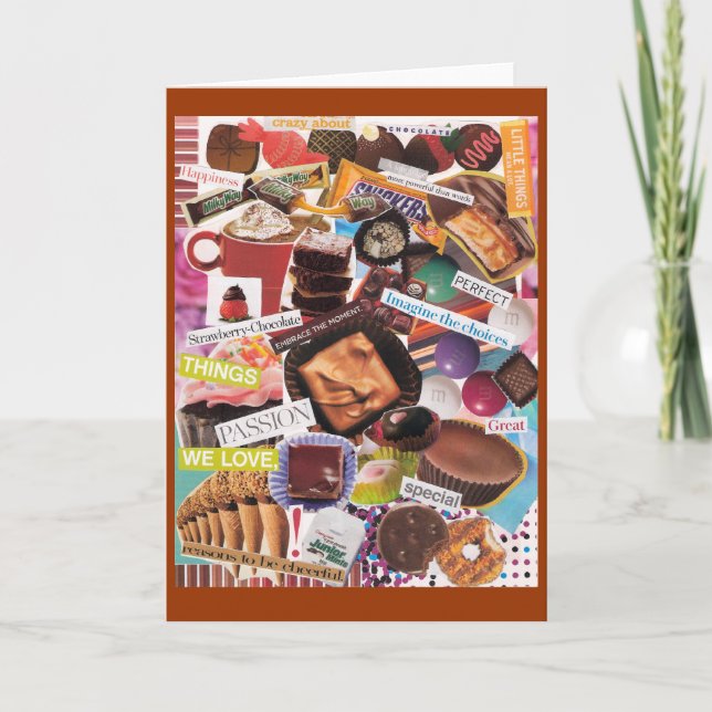 Fou au sujet du carte pour notes de chocolat (Devant)