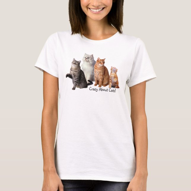 Fou au sujet du T-shirt de chat de chats (Devant)