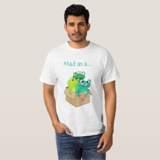 "Fou comme boîte T-shirt de slogan de grenouilles"