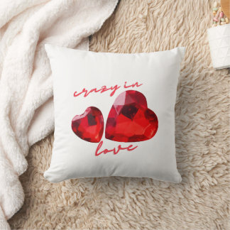 Fou dans l'amour Oreiller de la Saint Valentin