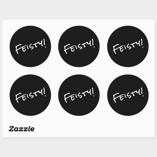 Fou ! Sticker rond classique (Feuille)