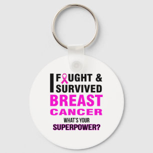 Fought And Survived Breast Cancer T Shirts Keychain