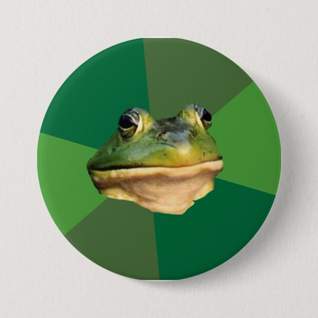 Foul Bachelor Frog 3 Inch Round Button (Front)